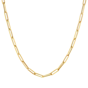 14K Paper Clip Chain Necklace