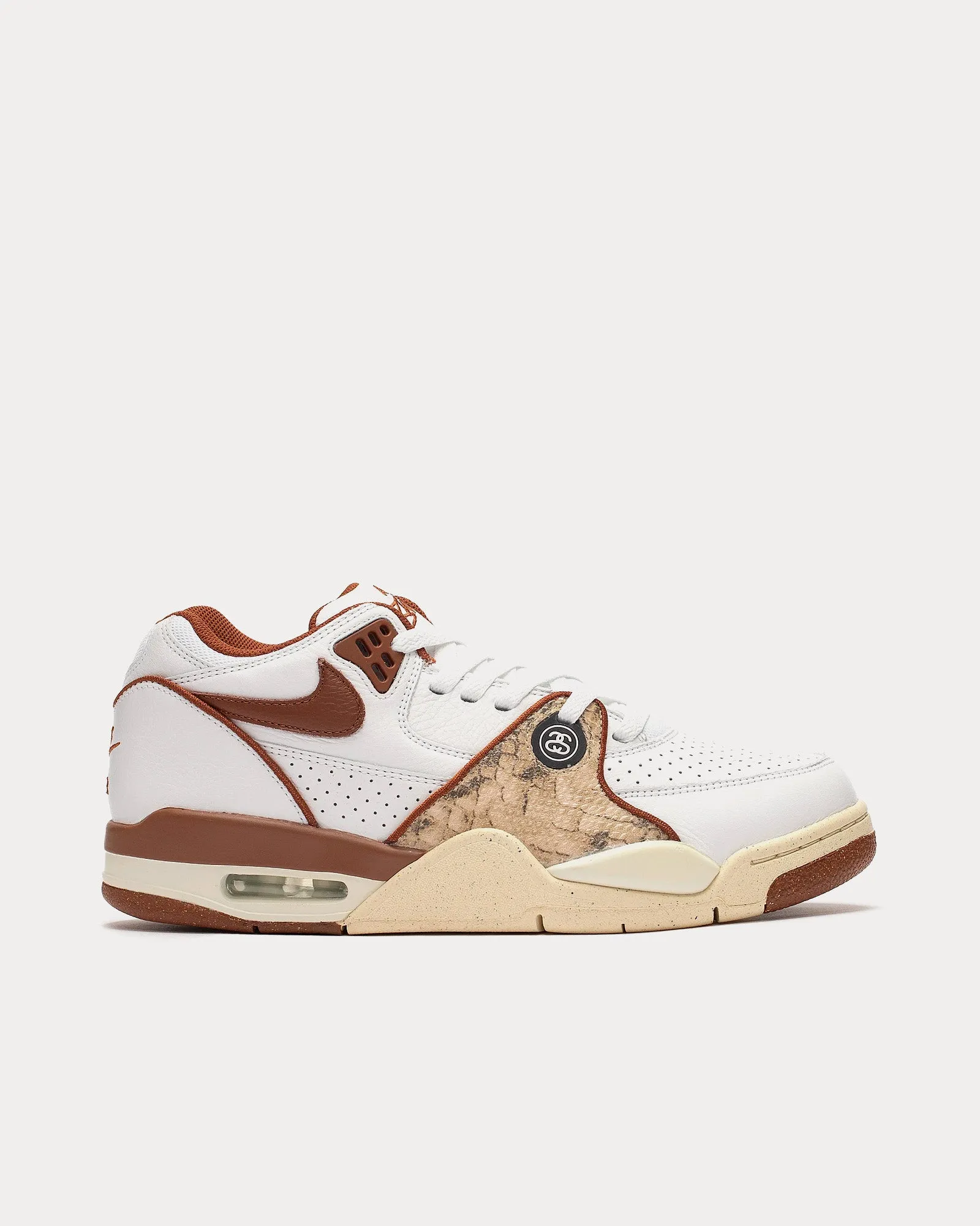 Air Flight '89 Low White / Pecan Fossil Low Top Sneakers