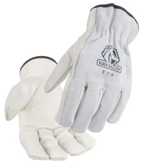 Black Stallion Drivers Gloves - Grain Cowhide Palm/Split Back 87K