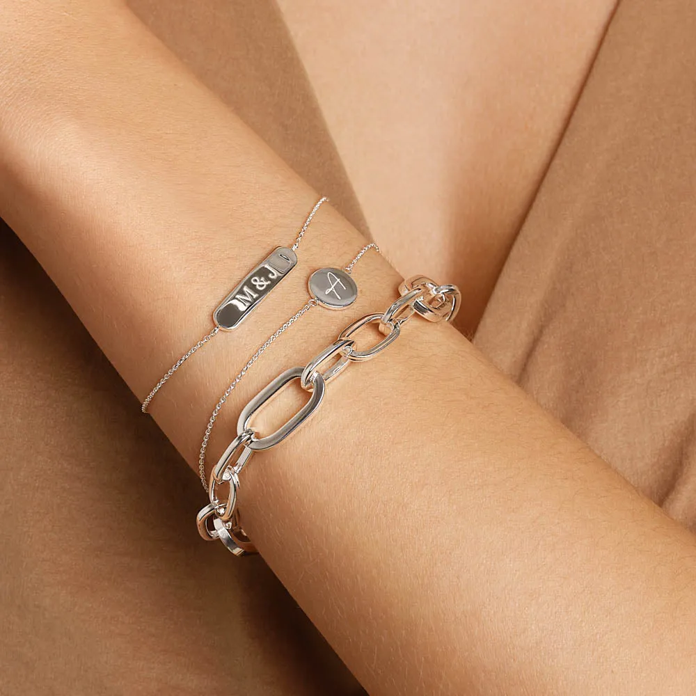 Bold Paperclip Chain Bracelet in Silver