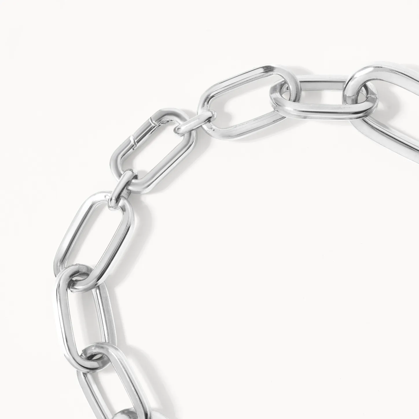 Bold Paperclip Chain Bracelet in Silver