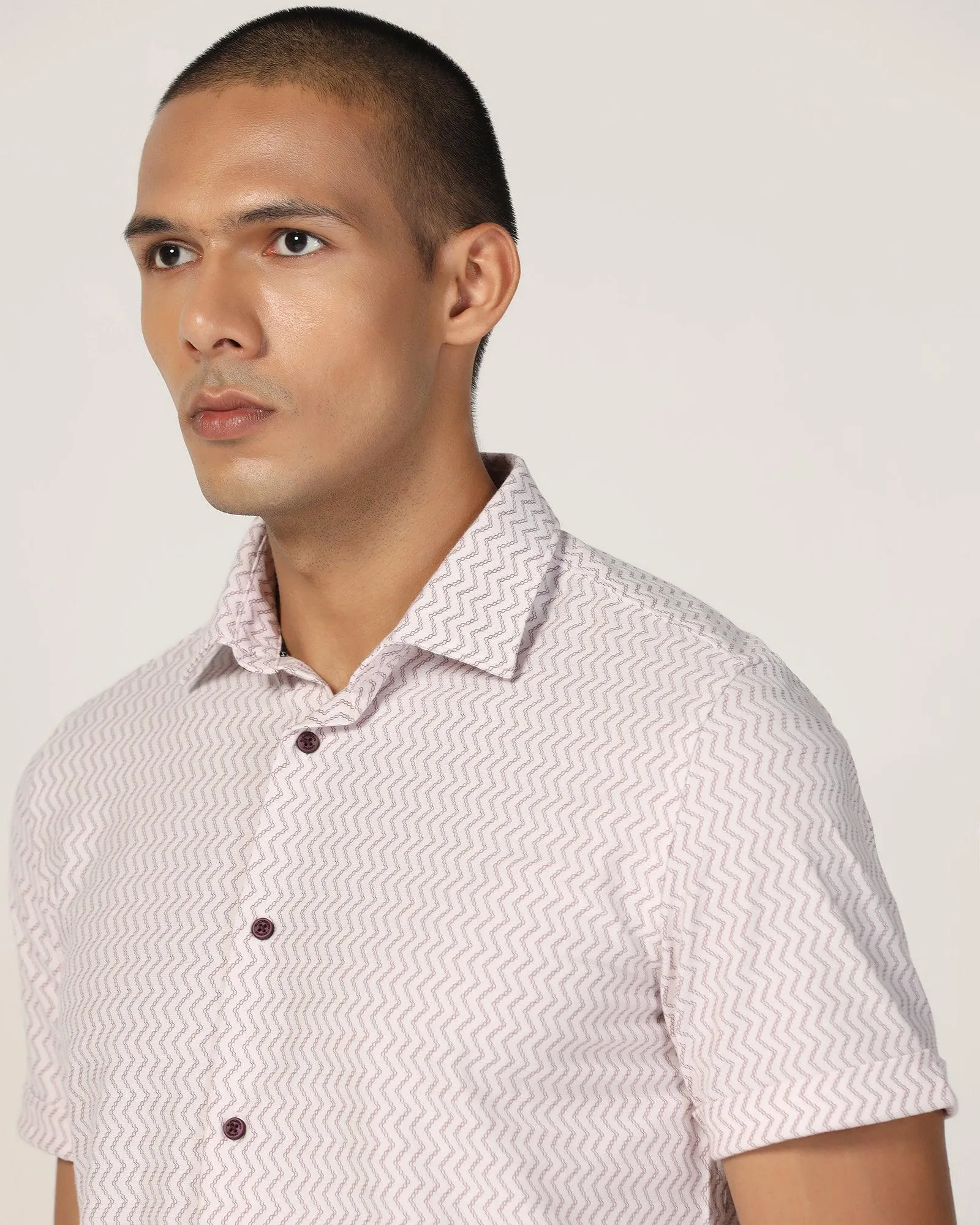 Casual Half Sleeve Red Printed Shirt - Shaolin