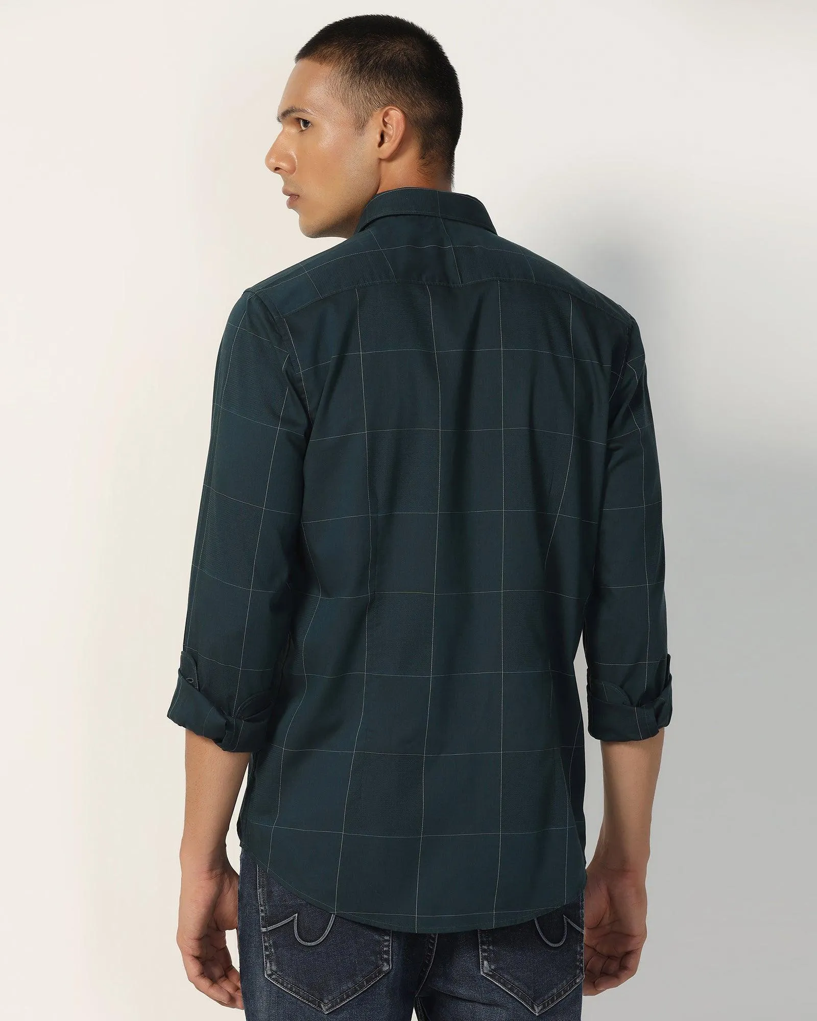 Casual Teal Check Shirt - Meester