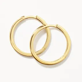 Charm Hoop Earrings in 10k Gold