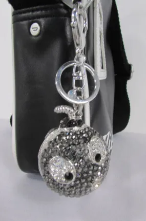 Cute Rhinestone Boom Keychain Purse Charm