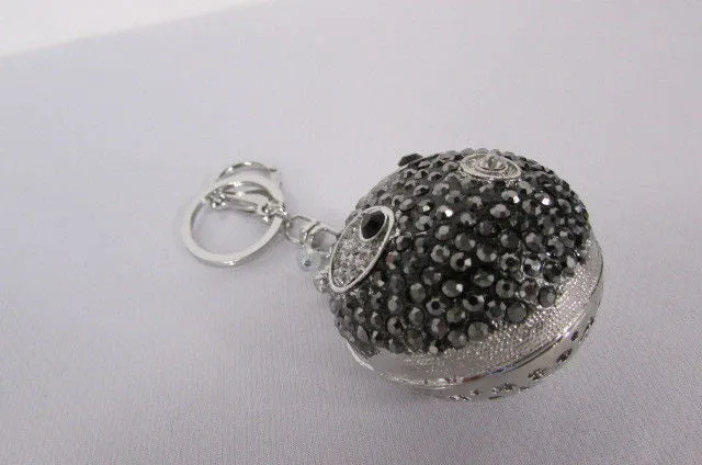 Cute Rhinestone Boom Keychain Purse Charm