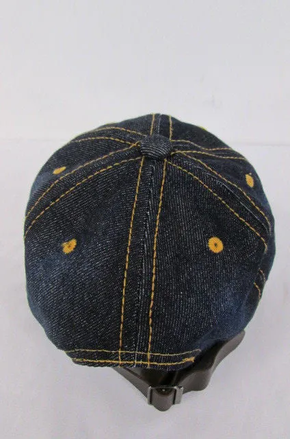 Denim Blue Baseball Cap Hat MUSTACHE Denim Women Men