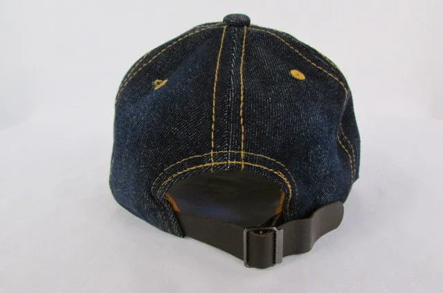 Denim Blue Baseball Cap Hat MUSTACHE Denim Women Men