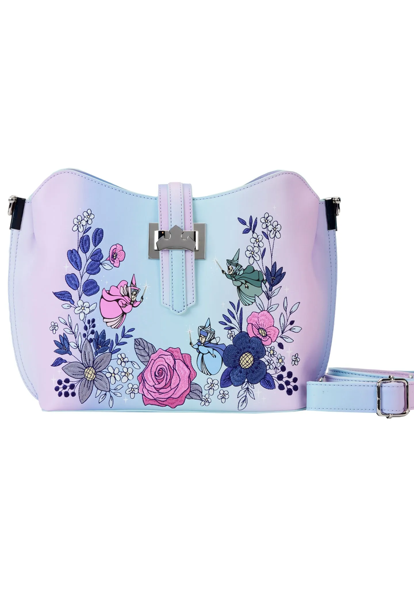 Disney Sleeping Beauty 65th Anniversary Floral Crown Crossbody Bag