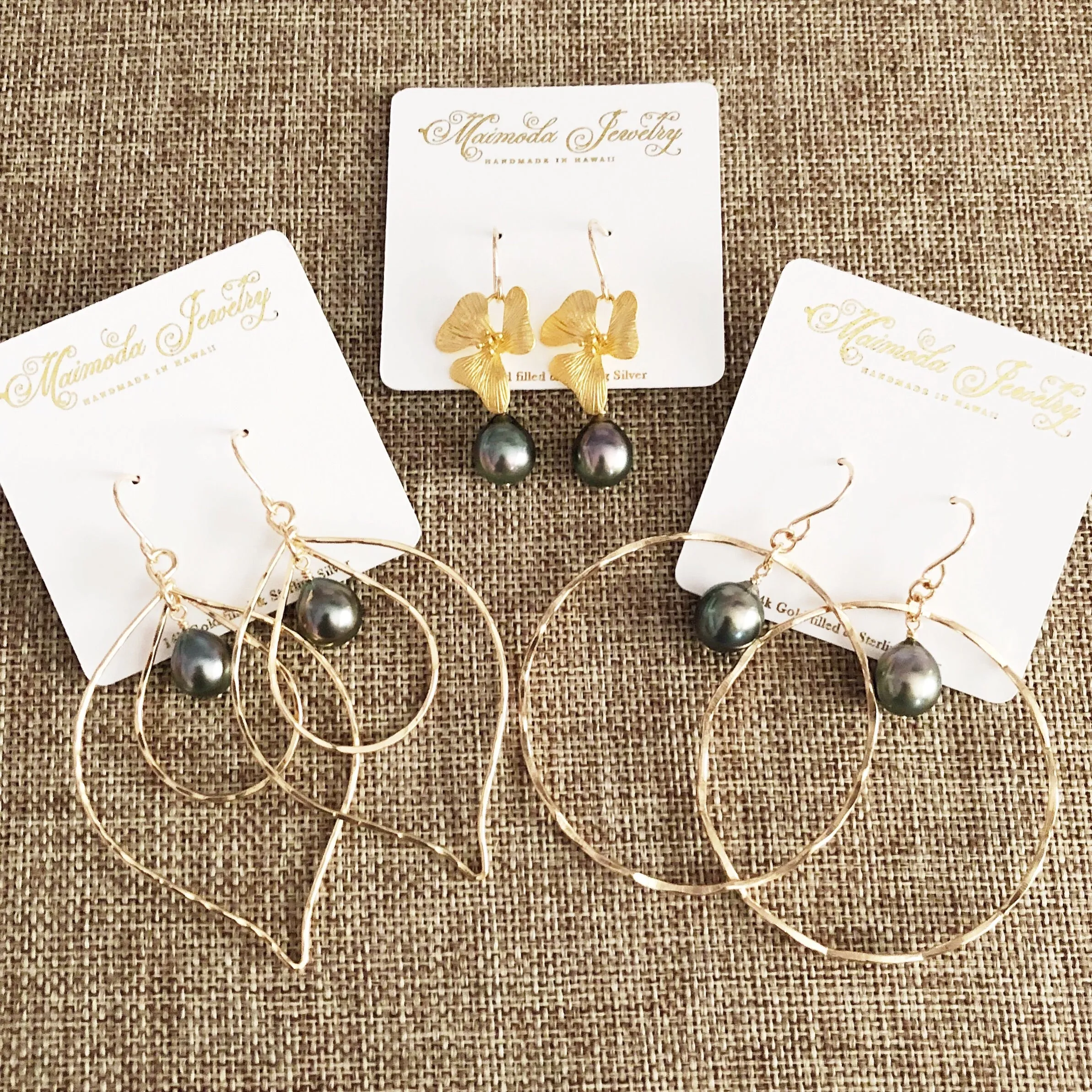 Earrings TOMI - tahitian pearl (E505)