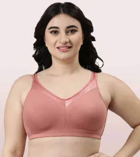 Enamor Super Lift Classic Full Support Bra For Women - Non-Padded, Non-Wired Bra For Full Coverage & Support | A112 | Rosette