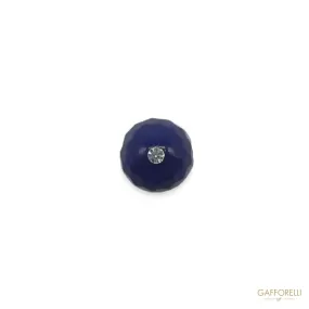 Faceted Ball Cufflink in Polyester with Rhinestones U508 - Gafforelli Srl