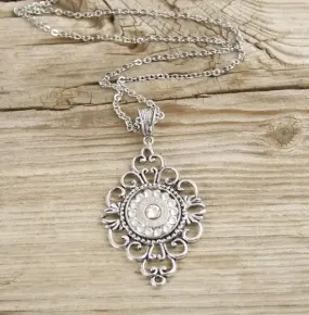 Filigree Diamond Bullet Necklace