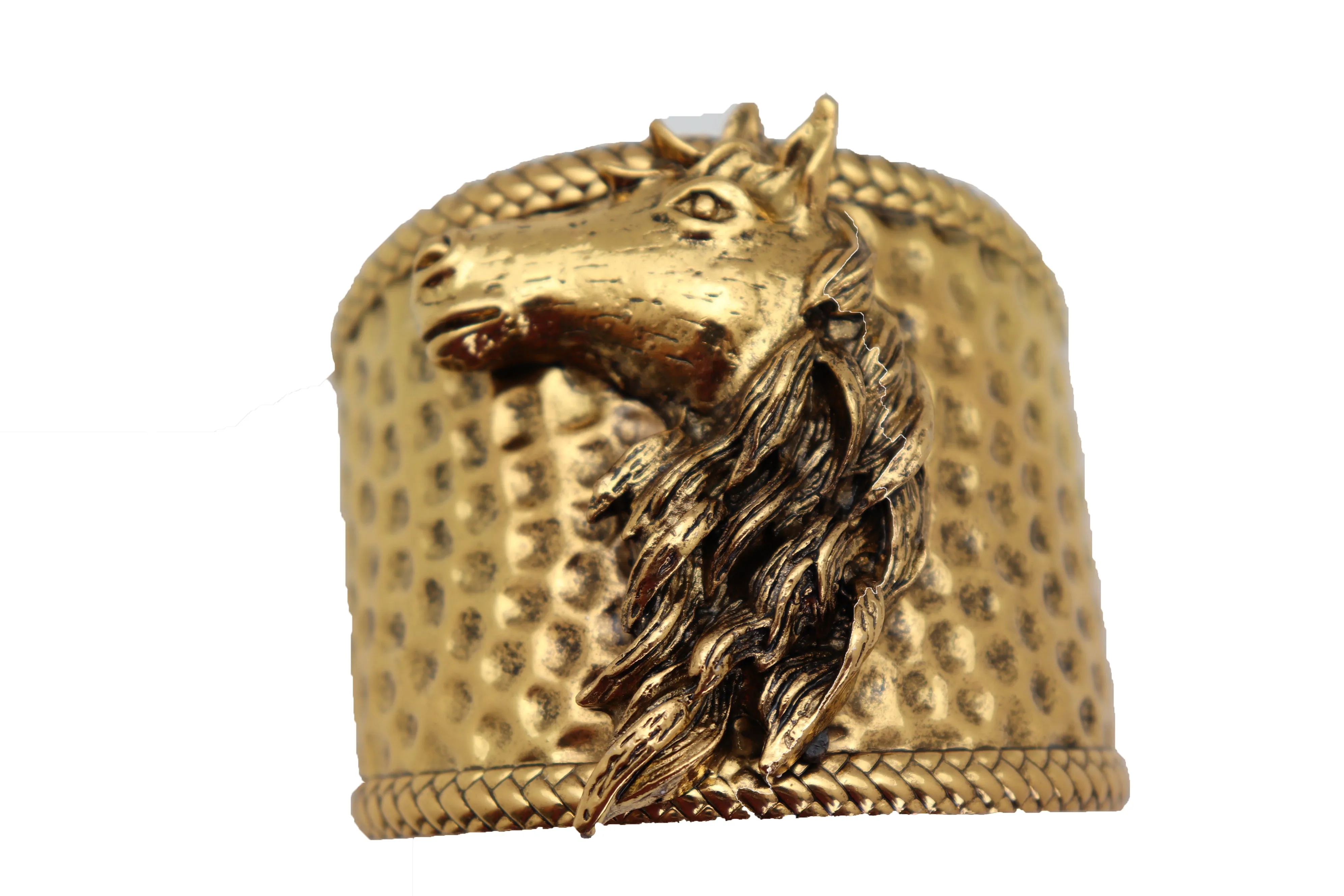 Gold Fashion Metal Wrist Cuff Bracelet Horse Head Animal Rodeo Jewelry Hot