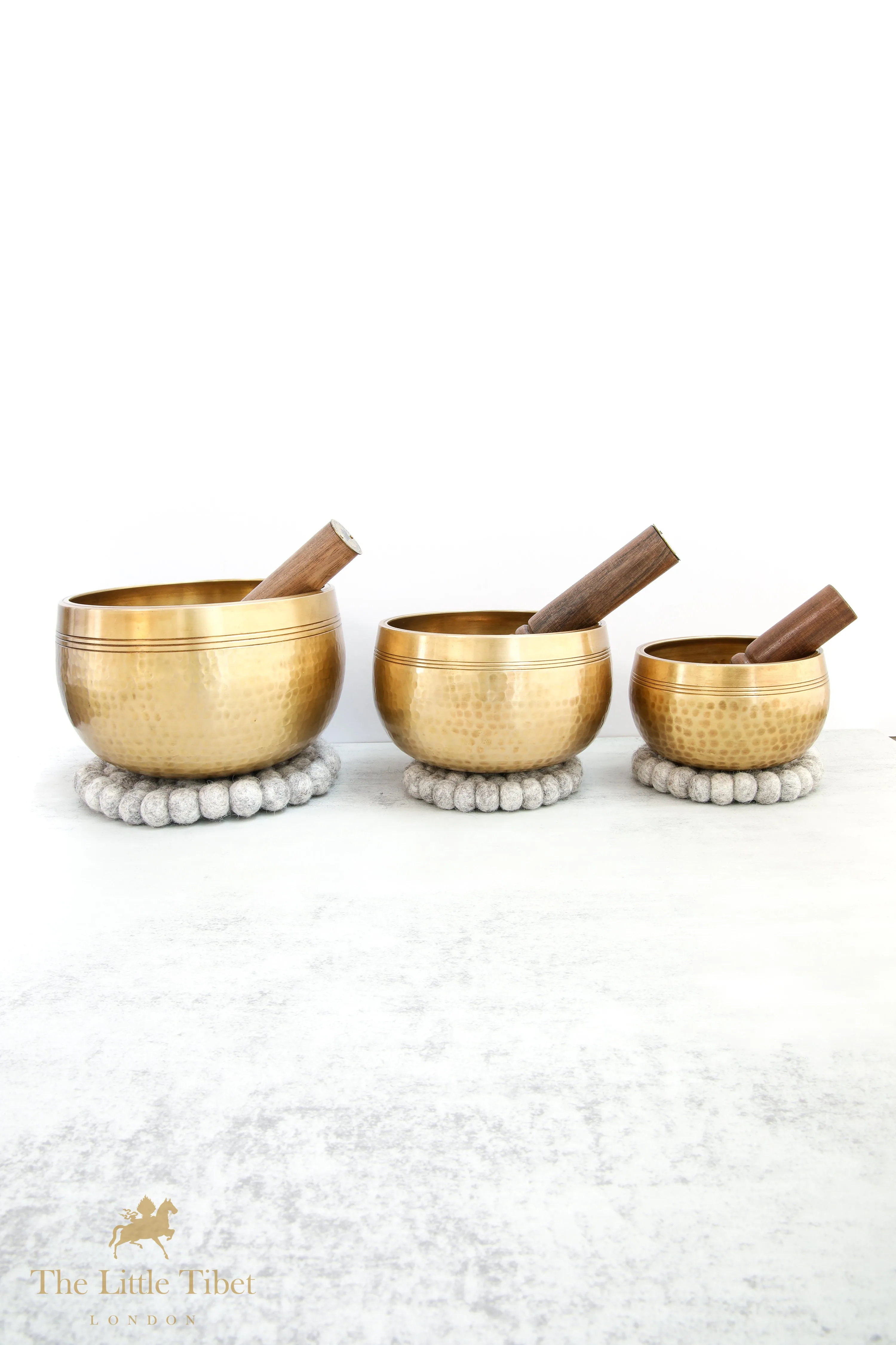 Golden Lingum Shape Tibetan Singing Bowl