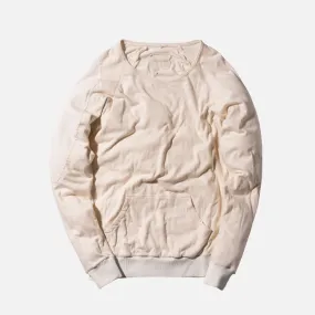 Greg Lauren Raglan Pullover With Pouch - Ivory