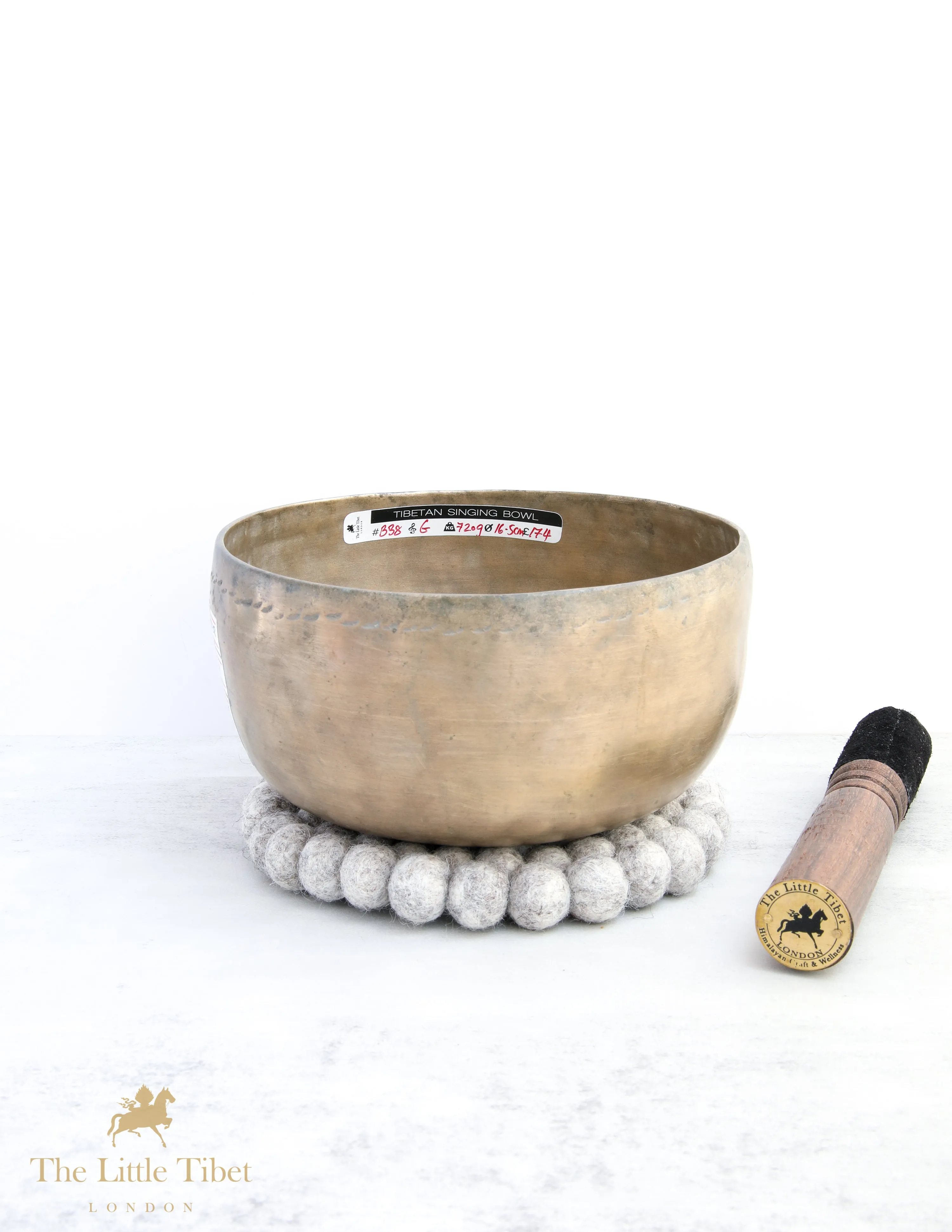 Hand-hammered Antique Tibetan Singing Bowl - B38