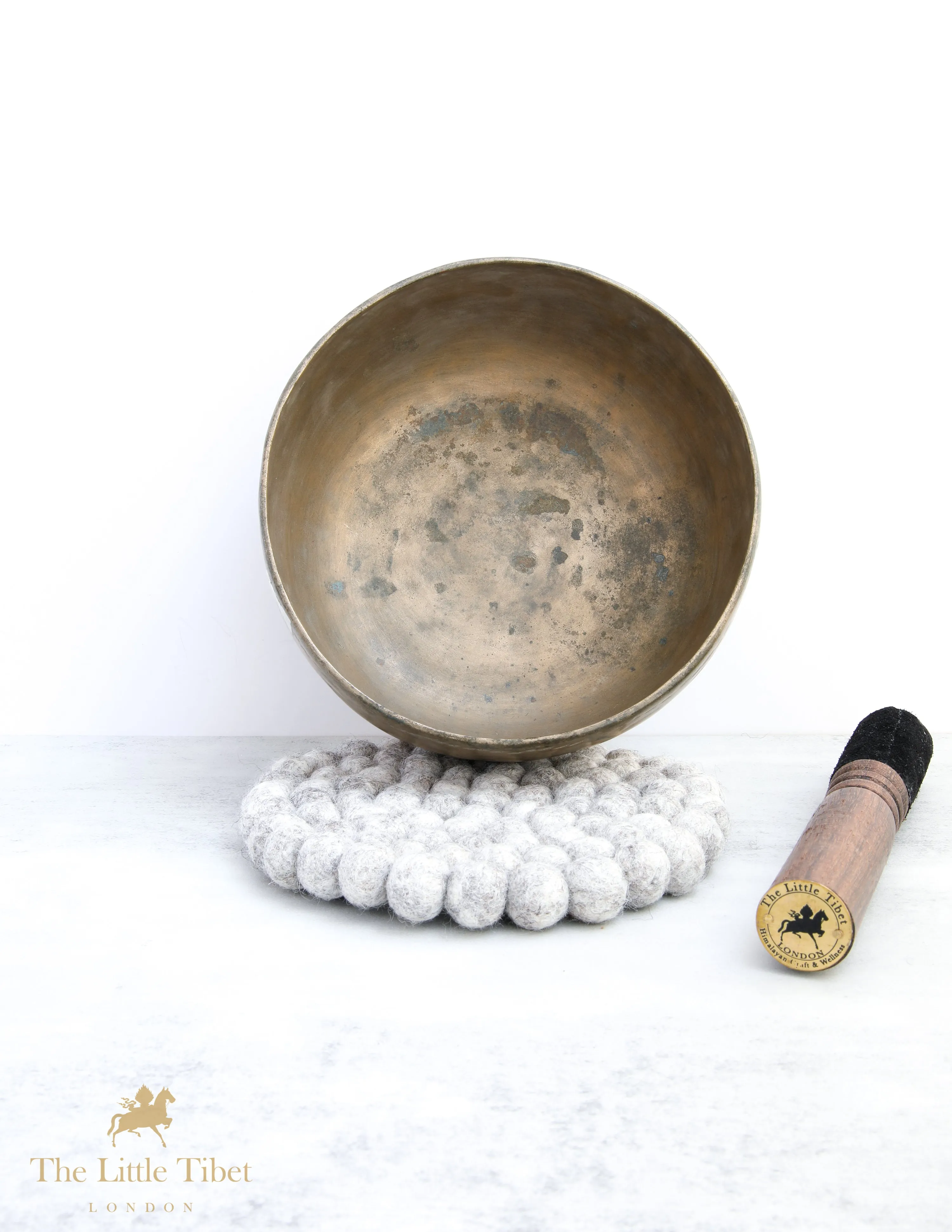 Hand-hammered Antique Tibetan Singing Bowl - B38