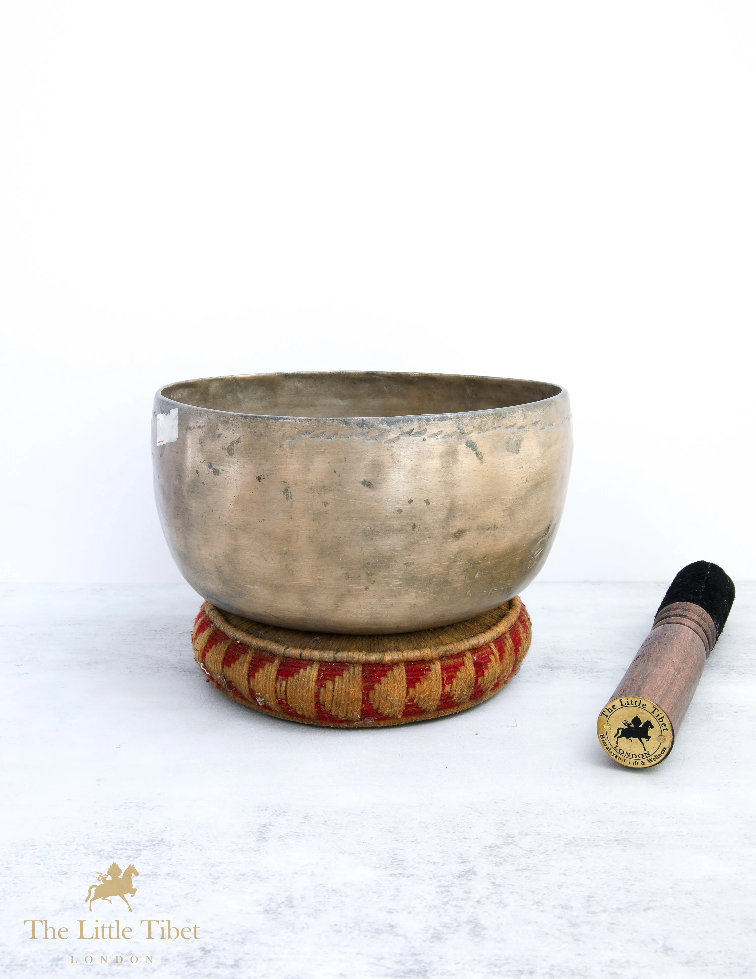 Hand-hammered Antique Tibetan Singing Bowl - B38