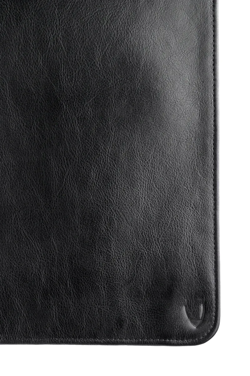 Hidesign IMG iPad Leather Portfolio/Padfolio with Handmade Paper Notebook Black