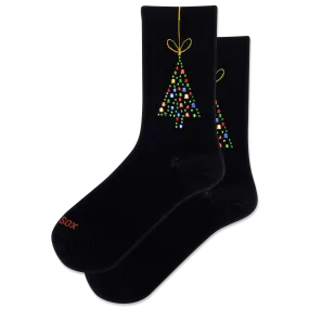 HOTSOX Women's Tree Ornament Crew Sock