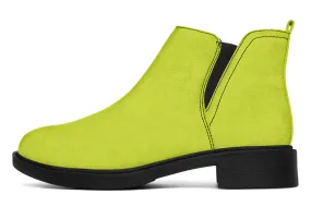 Lime Punch Chelsea Boots - Comfy Slip-On - Soft & Water-Resistant Micro-Suede Vegan Shoes