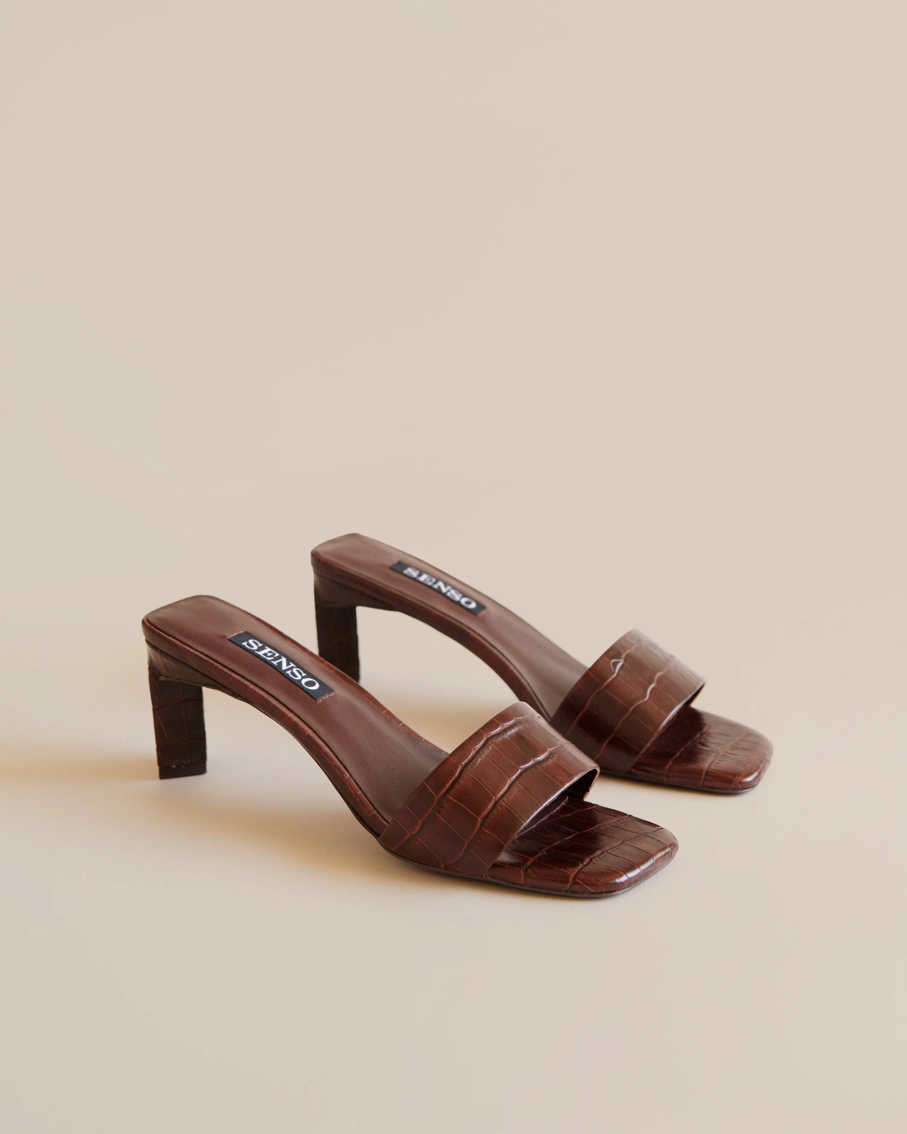 Maisy Croc Heeled Sandal