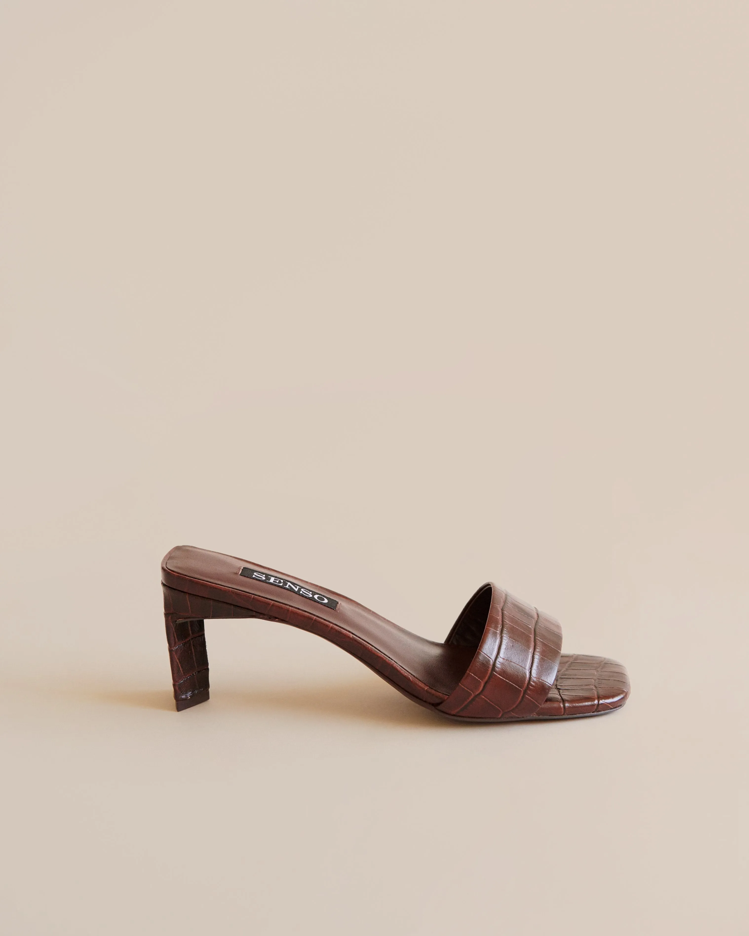 Maisy Croc Heeled Sandal