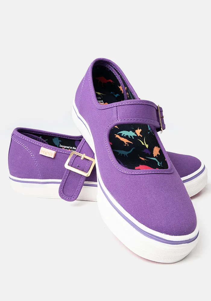 Mary Jane Pumps Purple