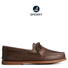 Men's  Authentic Original™ Deboss Boat Shoe Brown (STS25725)