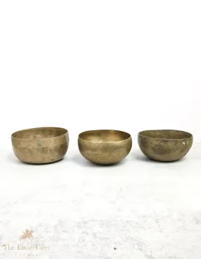 Mini Antique Calming Singing Bowls for heart and Sacral Chakra - ATQ316/ATQ301/B108