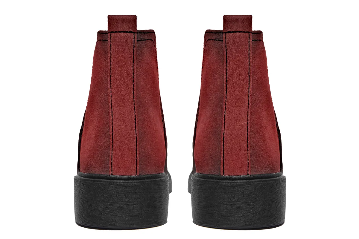 Mood: Blood Chelsea Boots - Comfy Slip-On - Soft & Water-Resistant Micro-Suede Vegan Shoes