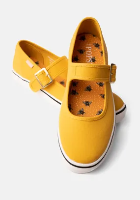 Mustard Mary Jane Pumps