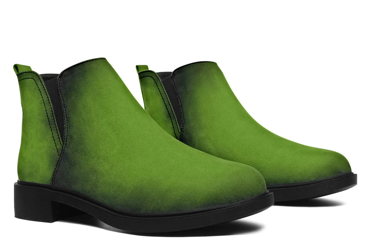 Mystic Moss Chelsea Boots - Comfy Slip-On - Soft & Water-Resistant Micro-Suede Vegan Shoes