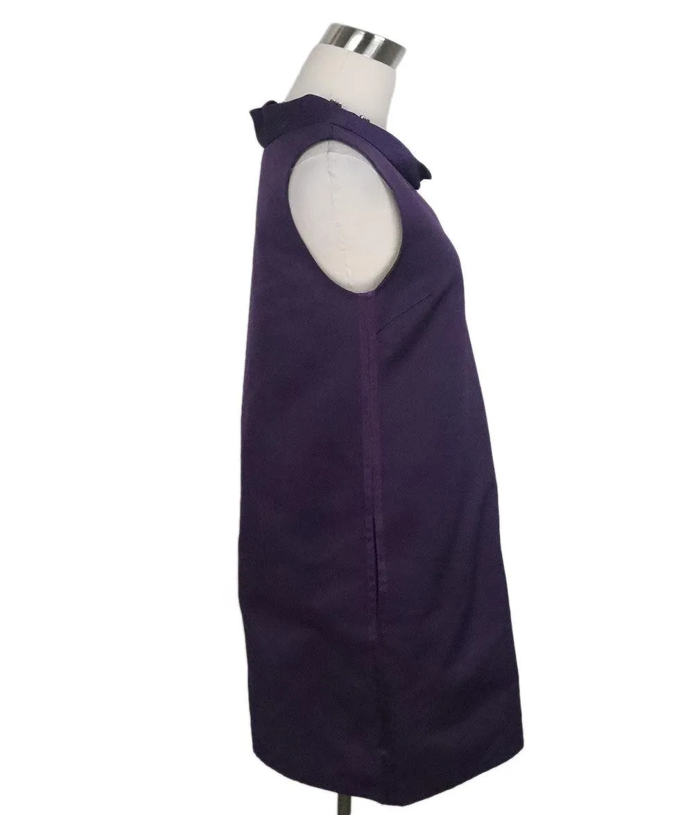 Phillip Lim Purple Silk Rhinestone Dress sz 2