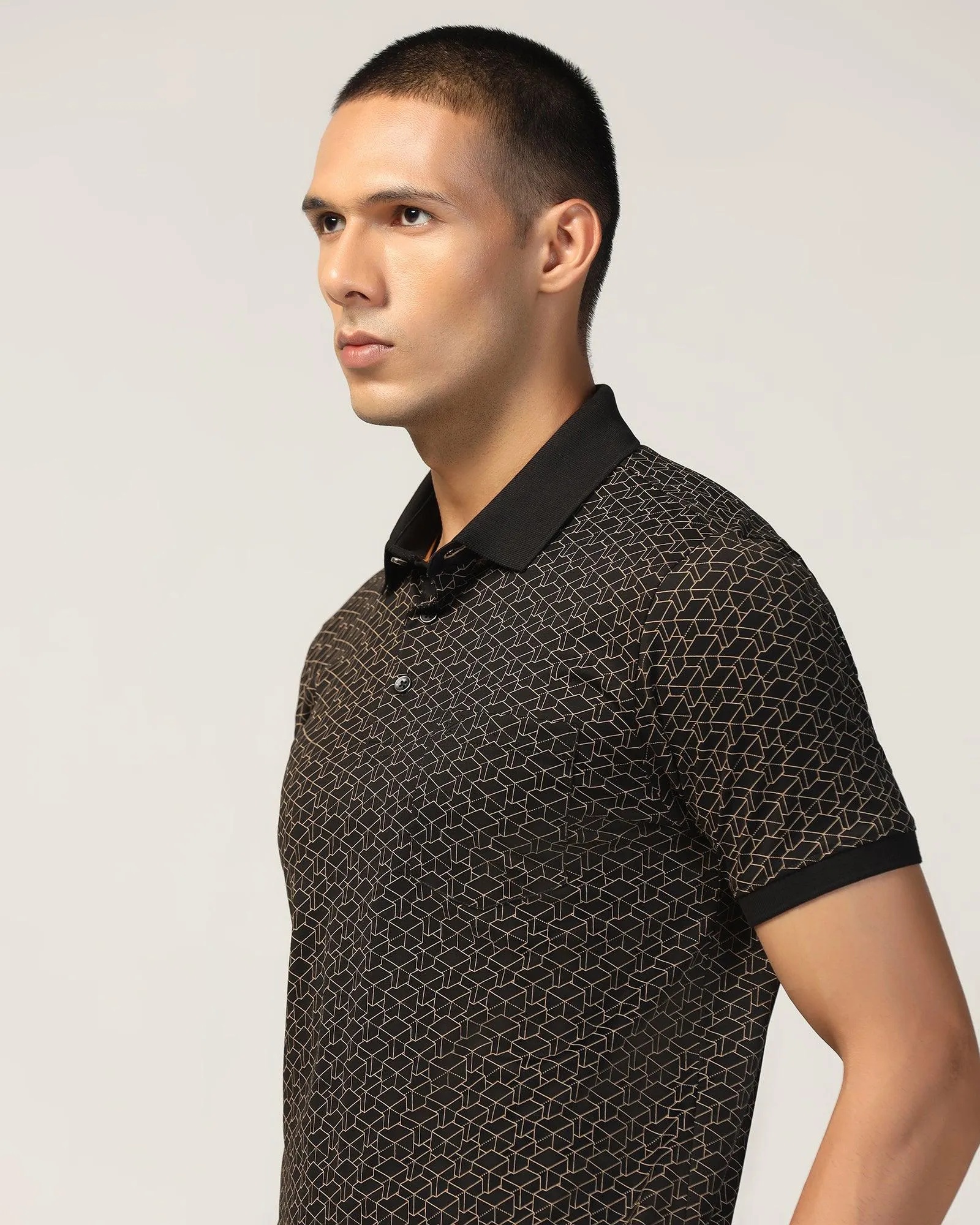 Polo Black Printed T-Shirt - Timmy