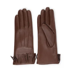 Pordenone - Leather Gloves with Fringes