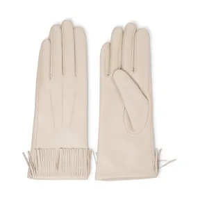 Pordenone - Leather Gloves with Fringes