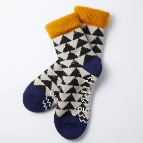 Rototo Comfy Room Socks Gold/Navy