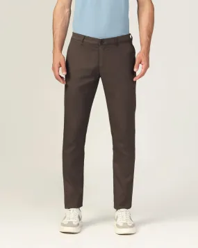 Slim Fit B-91 Casual Brown Textured Khakis - Canopi