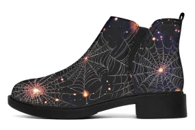 Spiderweb Chelsea Boots - Comfy Slip-On - Soft & Water-Resistant Micro-Suede Vegan Shoes