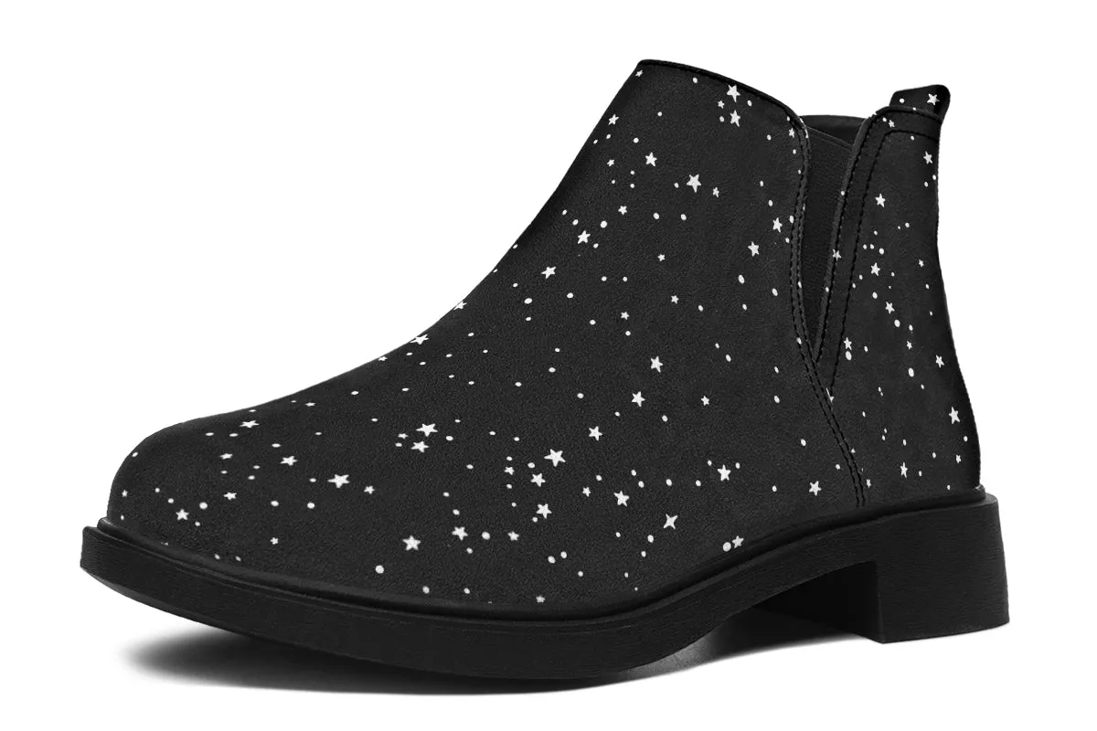 Starry Night Chelsea Boots - Comfy Slip-On - Soft & Water-Resistant Micro-Suede Vegan Shoes