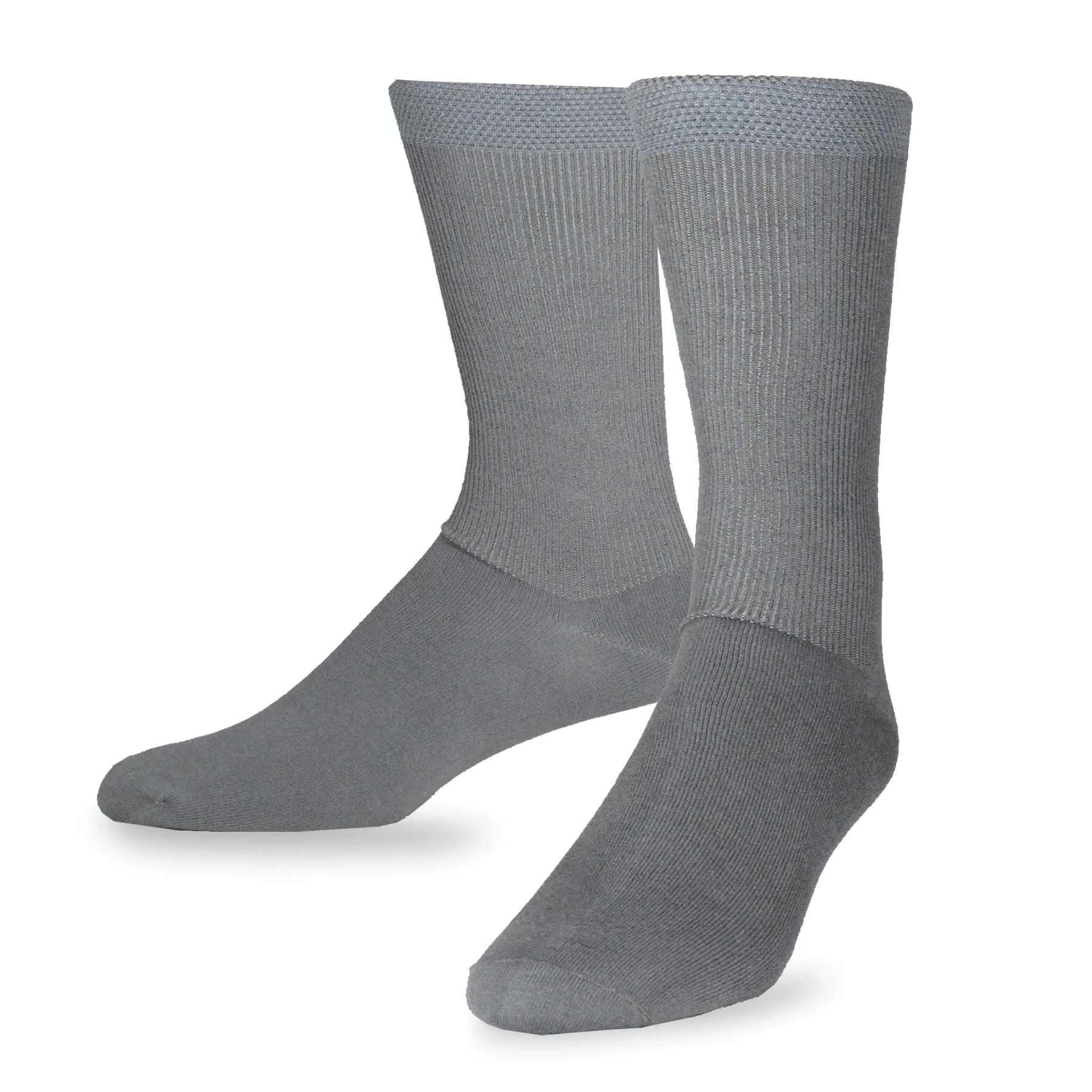 TeeHee Socks Men's Casual Bamboo Crew Black, Grey, Navy 3-Pack (50022)