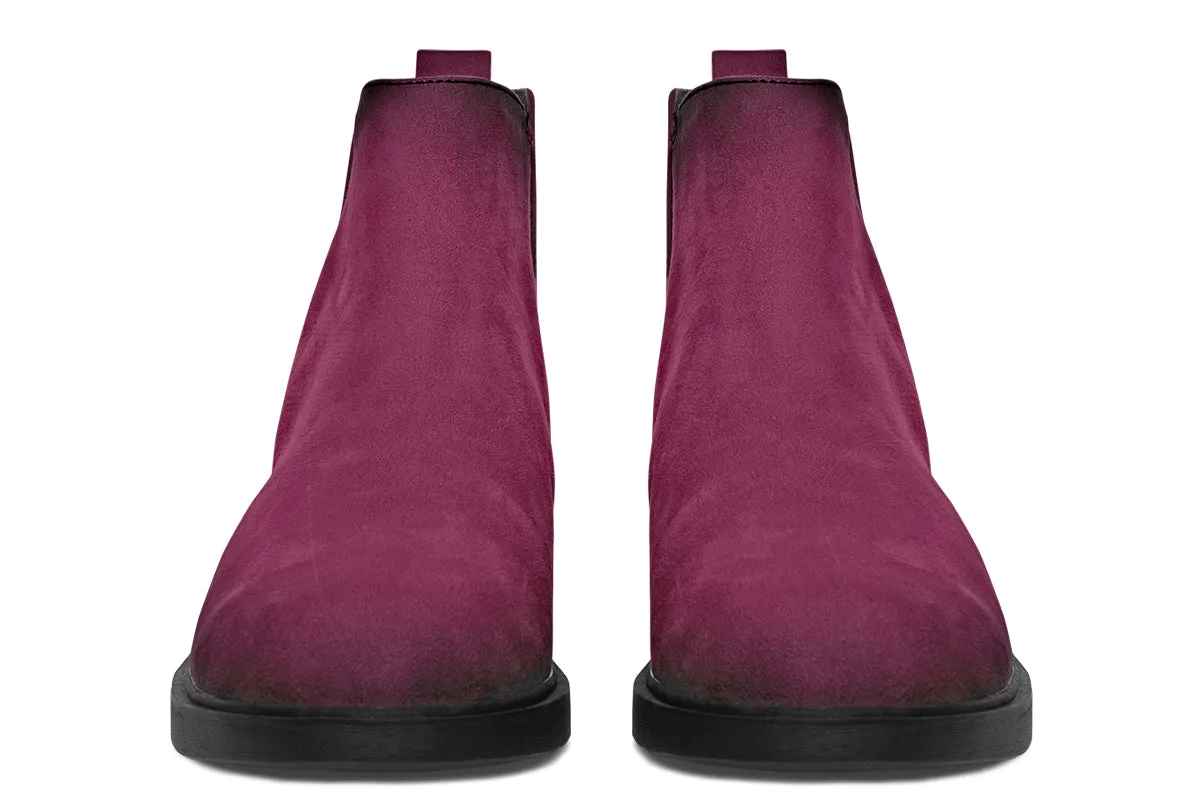 Wicked Berry Chelsea Boots - Comfy Slip-On - Soft & Water-Resistant Micro-Suede Vegan Shoes