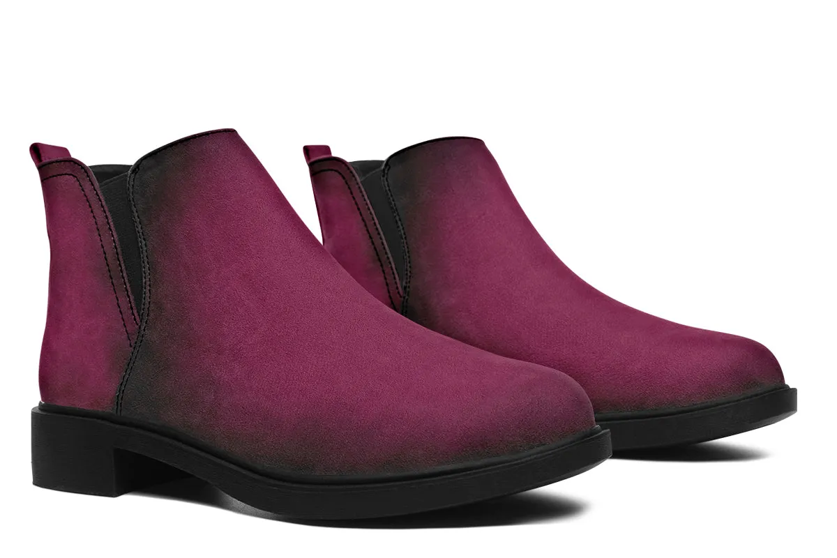 Wicked Berry Chelsea Boots - Comfy Slip-On - Soft & Water-Resistant Micro-Suede Vegan Shoes